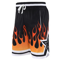 Men's Breathable Basketball Sports Shorts Basket Style Black orange Shorts