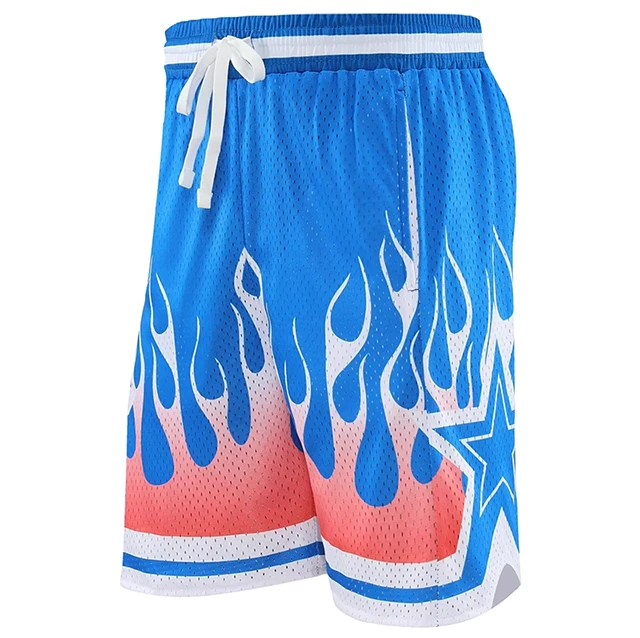 Men's Breathable Basketball Sports Shorts Basket Style Blue Shorts