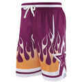 Men's Breathable Basketball Sports Shorts Basket Style rose red Shorts